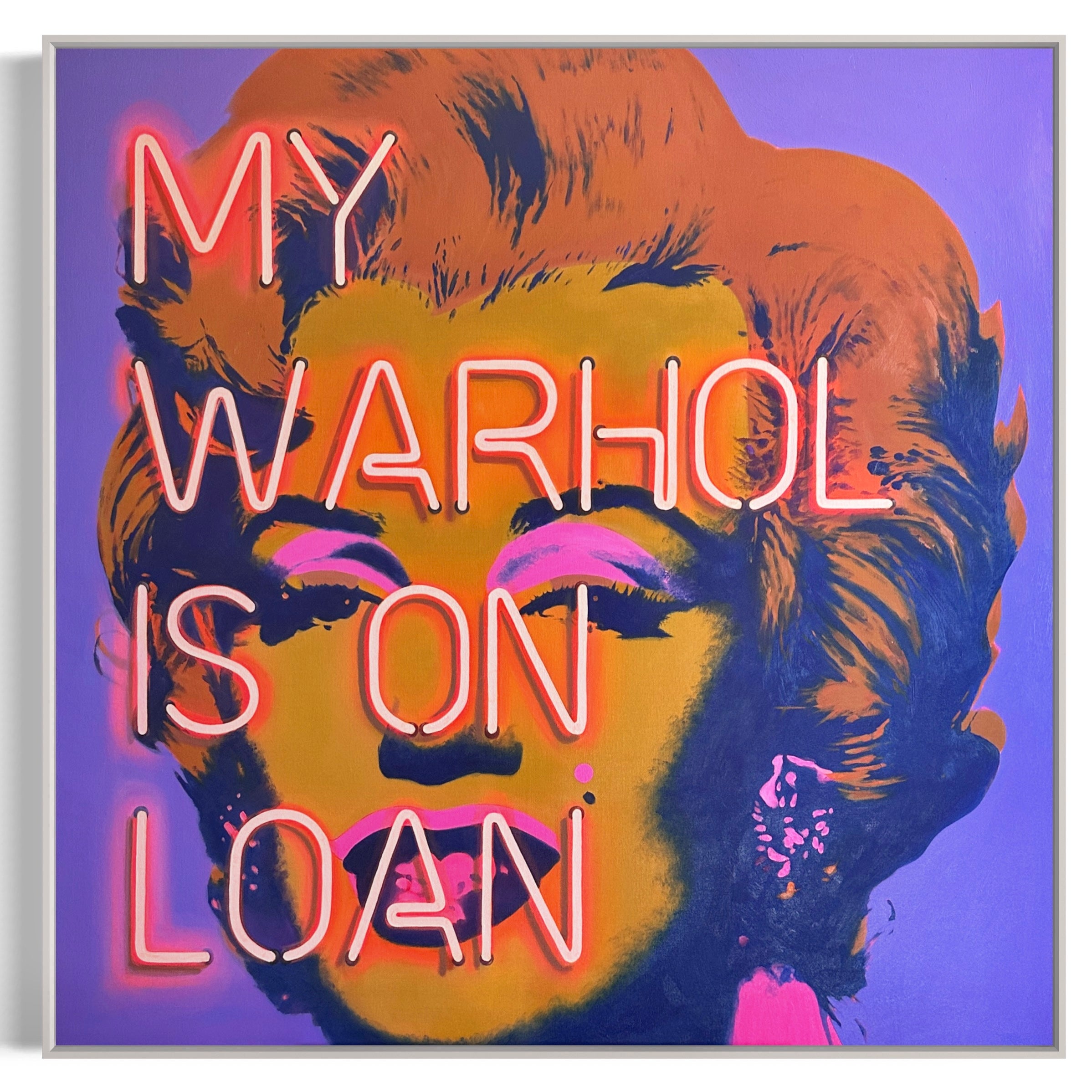 My Warhol is on Loan (Purple + Neon Red)