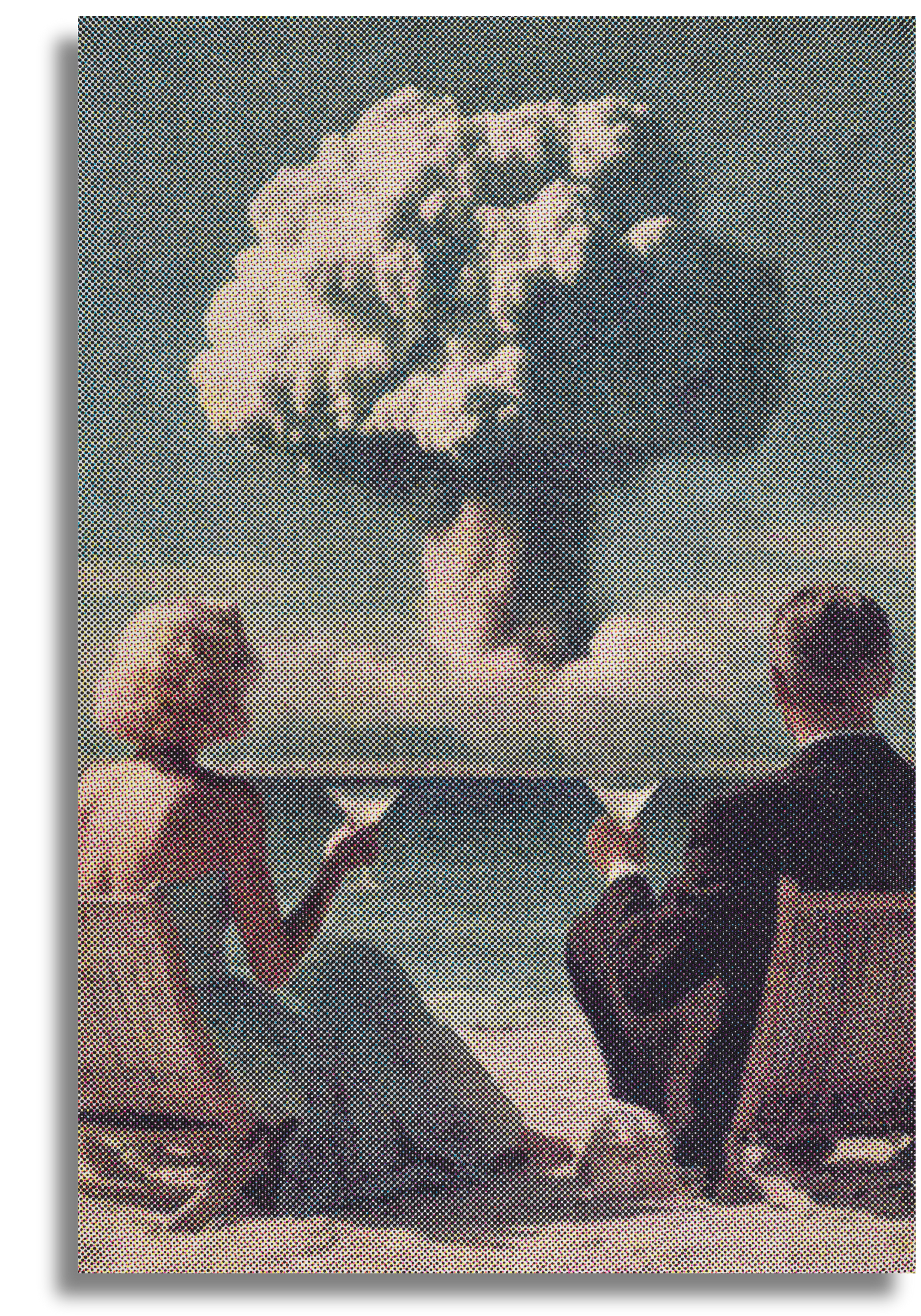 glamorous couple sitting on a beach, drinking martinis, with an atomic bomb explosion in the background