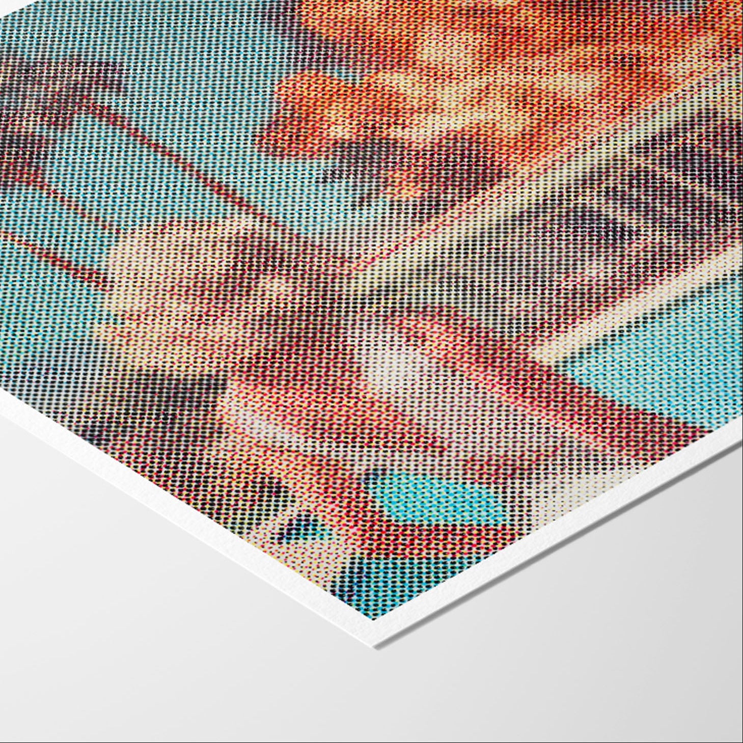 Close-up of a CMYK fine art print by Maggie Hall 