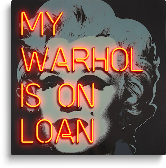 My Warhol Is On Loan, Black - Limited Edition Prints