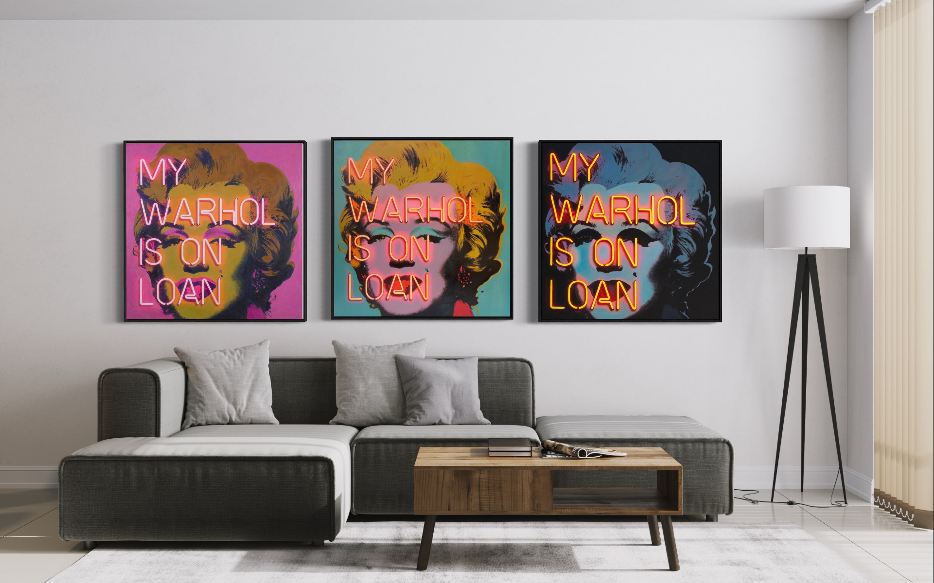 My Warhol Is On Loan, Black - Limited Edition Prints