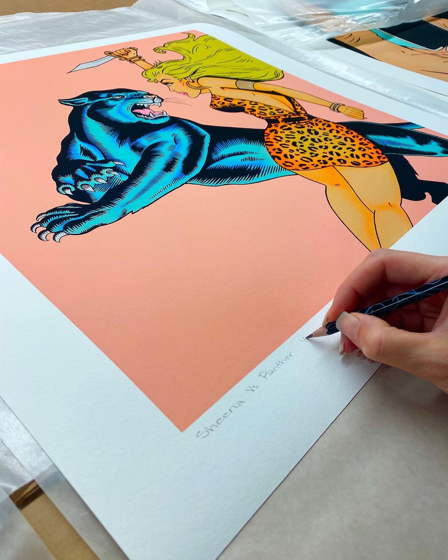 Sheena Vs. Panther - Limited Edition Prints